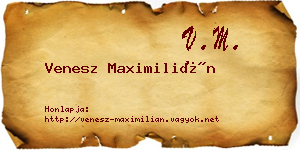 Venesz Maximilián névjegykártya